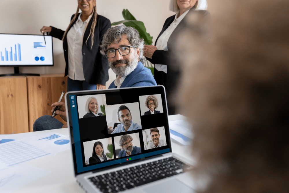 Office coworkers from around the world able to make crystal clear video conference calls with Clear Converse’s collaboration tools